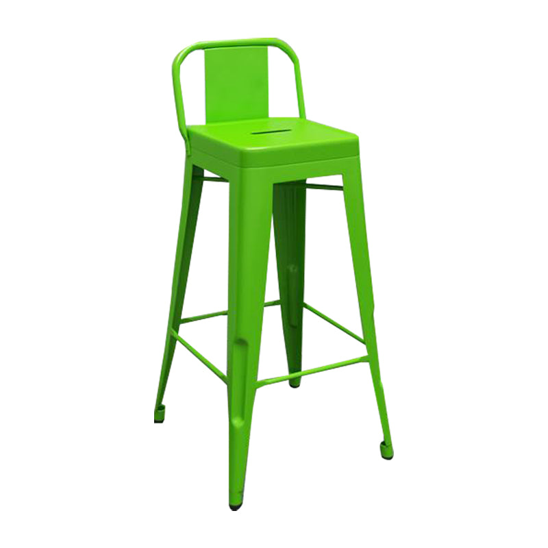 Metal Modern Indoor Bar Stool Footrest Low Back Counter Height Rectangular Stool Green 1 Piece Clearhalo 'Bar Furniture' 'Bar Stools' 'bar_stools' 'furn' 'furn_bar_stools' 'furniture_bar_stools' 'Kitchen & Dining Furniture' 'kitchen&dining_furn' 'kitchen' 'kitchen_furn' Furniture' 4527947