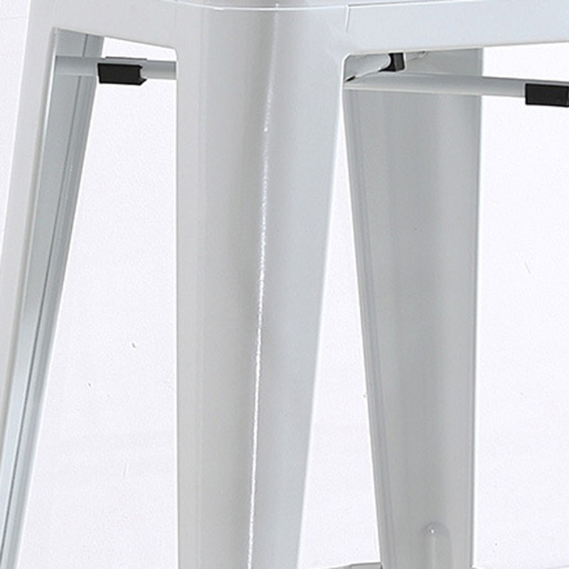 Metal Modern Indoor Bar Stool Footrest Low Back Counter Height Rectangular Stool Clearhalo 'Bar Furniture' 'Bar Stools' 'bar_stools' 'furn' 'furn_bar_stools' 'furniture_bar_stools' 'Kitchen & Dining Furniture' 'kitchen&dining_furn' 'kitchen' 'kitchen_furn' Furniture' 4527957