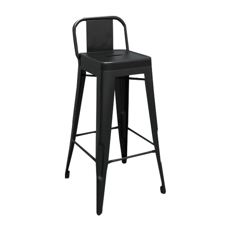 Metal Modern Indoor Bar Stool Footrest Low Back Counter Height Rectangular Stool Black 1 Piece Clearhalo 'Bar Furniture' 'Bar Stools' 'bar_stools' 'furn' 'furn_bar_stools' 'furniture_bar_stools' 'Kitchen & Dining Furniture' 'kitchen&dining_furn' 'kitchen' 'kitchen_furn' Furniture' 4527959
