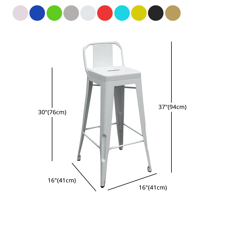 Metal Modern Indoor Bar Stool Footrest Low Back Counter Height Rectangular Stool Clearhalo 'Bar Furniture' 'Bar Stools' 'bar_stools' 'furn' 'furn_bar_stools' 'furniture_bar_stools' 'Kitchen & Dining Furniture' 'kitchen&dining_furn' 'kitchen' 'kitchen_furn' Furniture' 4527983