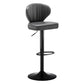 Modern Backrest Liftable Stool Steel Cashier Bar Stool with Leather Cushion Grey 1 Piece Bar Stool(33"H) Clearhalo 'Bar Furniture' 'Bar Stools' 'bar_stools' 'furn' 'furn_bar_stools' 'furniture_bar_stools' 'Kitchen & Dining Furniture' 'kitchen&dining_furn' 'kitchen' 'kitchen_furn' Furniture' 4527990