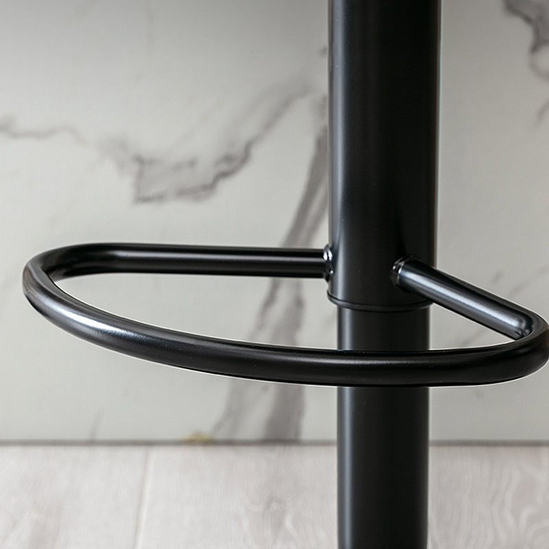 Modern Backrest Liftable Stool Steel Cashier Bar Stool with Leather Cushion Clearhalo 'Bar Furniture' 'Bar Stools' 'bar_stools' 'furn' 'furn_bar_stools' 'furniture_bar_stools' 'Kitchen & Dining Furniture' 'kitchen&dining_furn' 'kitchen' 'kitchen_furn' Furniture' 4528000