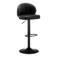Modern Backrest Liftable Stool Steel Cashier Bar Stool with Leather Cushion Gloss Black 1 Piece Bar Stool(33"H) Clearhalo 'Bar Furniture' 'Bar Stools' 'bar_stools' 'furn' 'furn_bar_stools' 'furniture_bar_stools' 'Kitchen & Dining Furniture' 'kitchen&dining_furn' 'kitchen' 'kitchen_furn' Furniture' 4528004