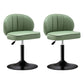 Modern Backrest Liftable Stool Steel Cashier Bar Stool with Leather Cushion Light Green 2 Piece Set Short Stool(22"H) Clearhalo 'Bar Furniture' 'Bar Stools' 'bar_stools' 'furn' 'furn_bar_stools' 'furniture_bar_stools' 'Kitchen & Dining Furniture' 'kitchen&dining_furn' 'kitchen' 'kitchen_furn' Furniture' 4528014