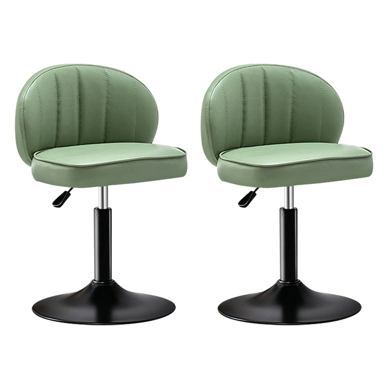 Modern Backrest Liftable Stool Steel Cashier Bar Stool with Leather Cushion Light Green 2 Piece Set Short Stool(22"H) Clearhalo 'Bar Furniture' 'Bar Stools' 'bar_stools' 'furn' 'furn_bar_stools' 'furniture_bar_stools' 'Kitchen & Dining Furniture' 'kitchen&dining_furn' 'kitchen' 'kitchen_furn' Furniture' 4528014