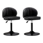 Modern Backrest Liftable Stool Steel Cashier Bar Stool with Leather Cushion Gloss Black 2 Piece Set Short Stool(22"H) Clearhalo 'Bar Furniture' 'Bar Stools' 'bar_stools' 'furn' 'furn_bar_stools' 'furniture_bar_stools' 'Kitchen & Dining Furniture' 'kitchen&dining_furn' 'kitchen' 'kitchen_furn' Furniture' 4528016