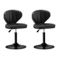 Modern Backrest Liftable Stool Steel Cashier Bar Stool with Leather Cushion Black 2 Piece Set Short Stool(22"H) Clearhalo 'Bar Furniture' 'Bar Stools' 'bar_stools' 'furn' 'furn_bar_stools' 'furniture_bar_stools' 'Kitchen & Dining Furniture' 'kitchen&dining_furn' 'kitchen' 'kitchen_furn' Furniture' 4528017