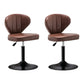 Modern Backrest Liftable Stool Steel Cashier Bar Stool with Leather Cushion Brown 2 Piece Set Short Stool(22"H) Clearhalo 'Bar Furniture' 'Bar Stools' 'bar_stools' 'furn' 'furn_bar_stools' 'furniture_bar_stools' 'Kitchen & Dining Furniture' 'kitchen&dining_furn' 'kitchen' 'kitchen_furn' Furniture' 4528021