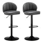 Modern Backrest Liftable Stool Steel Cashier Bar Stool with Leather Cushion Light Gray 2 Piece Set Bar Stool(33"H) Clearhalo 'Bar Furniture' 'Bar Stools' 'bar_stools' 'furn' 'furn_bar_stools' 'furniture_bar_stools' 'Kitchen & Dining Furniture' 'kitchen&dining_furn' 'kitchen' 'kitchen_furn' Furniture' 4528022