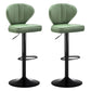 Modern Backrest Liftable Stool Steel Cashier Bar Stool with Leather Cushion Green 2 Piece Set Bar Stool(33"H) Clearhalo 'Bar Furniture' 'Bar Stools' 'bar_stools' 'furn' 'furn_bar_stools' 'furniture_bar_stools' 'Kitchen & Dining Furniture' 'kitchen&dining_furn' 'kitchen' 'kitchen_furn' Furniture' 4528025