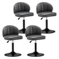 Modern Backrest Liftable Stool Steel Cashier Bar Stool with Leather Cushion Light Gray 4 Piece Set Short Stool(22"H) Clearhalo 'Bar Furniture' 'Bar Stools' 'bar_stools' 'furn' 'furn_bar_stools' 'furniture_bar_stools' 'Kitchen & Dining Furniture' 'kitchen&dining_furn' 'kitchen' 'kitchen_furn' Furniture' 4528032