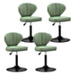 Modern Backrest Liftable Stool Steel Cashier Bar Stool with Leather Cushion Green 4 Piece Set Short Stool(22"H) Clearhalo 'Bar Furniture' 'Bar Stools' 'bar_stools' 'furn' 'furn_bar_stools' 'furniture_bar_stools' 'Kitchen & Dining Furniture' 'kitchen&dining_furn' 'kitchen' 'kitchen_furn' Furniture' 4528035