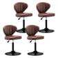 Modern Backrest Liftable Stool Steel Cashier Bar Stool with Leather Cushion Brown 4 Piece Set Short Stool(22"H) Clearhalo 'Bar Furniture' 'Bar Stools' 'bar_stools' 'furn' 'furn_bar_stools' 'furniture_bar_stools' 'Kitchen & Dining Furniture' 'kitchen&dining_furn' 'kitchen' 'kitchen_furn' Furniture' 4528041