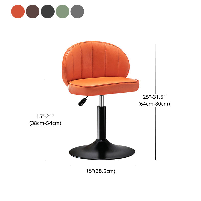Modern Backrest Liftable Stool Steel Cashier Bar Stool with Leather Cushion Clearhalo 'Bar Furniture' 'Bar Stools' 'bar_stools' 'furn' 'furn_bar_stools' 'furniture_bar_stools' 'Kitchen & Dining Furniture' 'kitchen&dining_furn' 'kitchen' 'kitchen_furn' Furniture' 4528057