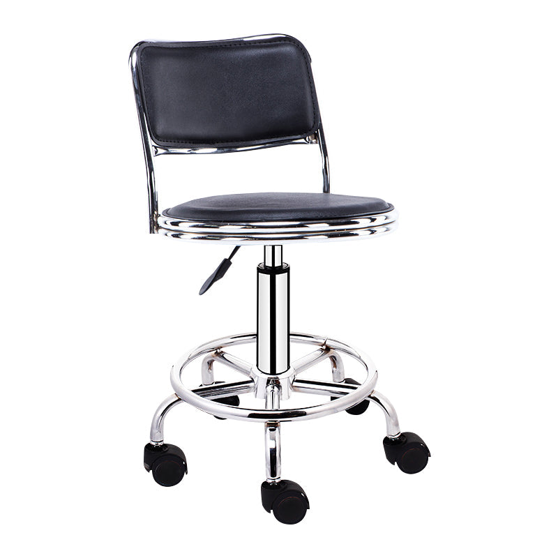 Modern Rotatable Liftable Stool Steel Household Bar Stool with Cushion and Pedal Gold-Black 1 Piece Clearhalo 'Bar Furniture' 'Bar Stools' 'bar_stools' 'furn' 'furn_bar_stools' 'furniture_bar_stools' 'Kitchen & Dining Furniture' 'kitchen&dining_furn' 'kitchen' 'kitchen_furn' Furniture' 4528059