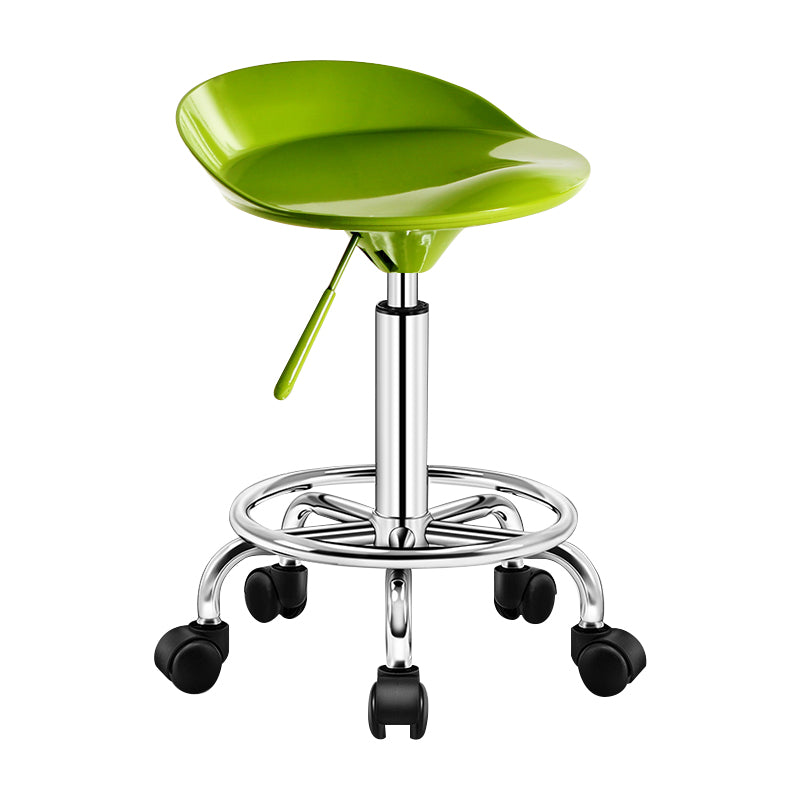 Modern Rotatable Liftable Stool Steel Household Bar Stool with Cushion and Pedal Green 1 Piece Clearhalo 'Bar Furniture' 'Bar Stools' 'bar_stools' 'furn' 'furn_bar_stools' 'furniture_bar_stools' 'Kitchen & Dining Furniture' 'kitchen&dining_furn' 'kitchen' 'kitchen_furn' Furniture' 4528072