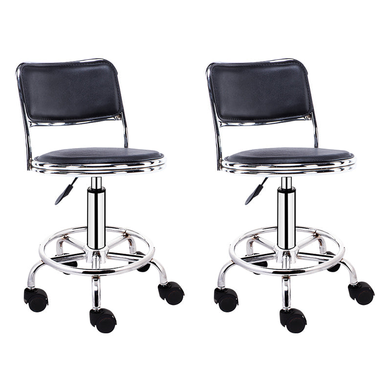 Modern Rotatable Liftable Stool Steel Household Bar Stool with Cushion and Pedal Gold-Black 2 Piece Set Clearhalo 'Bar Furniture' 'Bar Stools' 'bar_stools' 'furn' 'furn_bar_stools' 'furniture_bar_stools' 'Kitchen & Dining Furniture' 'kitchen&dining_furn' 'kitchen' 'kitchen_furn' Furniture' 4528074