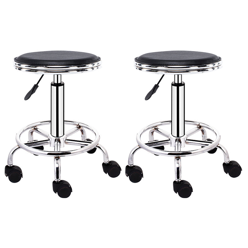 Modern Rotatable Liftable Stool Steel Household Bar Stool with Cushion and Pedal Ink 2 Piece Set Clearhalo 'Bar Furniture' 'Bar Stools' 'bar_stools' 'furn' 'furn_bar_stools' 'furniture_bar_stools' 'Kitchen & Dining Furniture' 'kitchen&dining_furn' 'kitchen' 'kitchen_furn' Furniture' 4528075