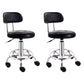 Modern Rotatable Liftable Stool Steel Household Bar Stool with Cushion and Pedal Textured Black 2 Piece Set Clearhalo 'Bar Furniture' 'Bar Stools' 'bar_stools' 'furn' 'furn_bar_stools' 'furniture_bar_stools' 'Kitchen & Dining Furniture' 'kitchen&dining_furn' 'kitchen' 'kitchen_furn' Furniture' 4528076