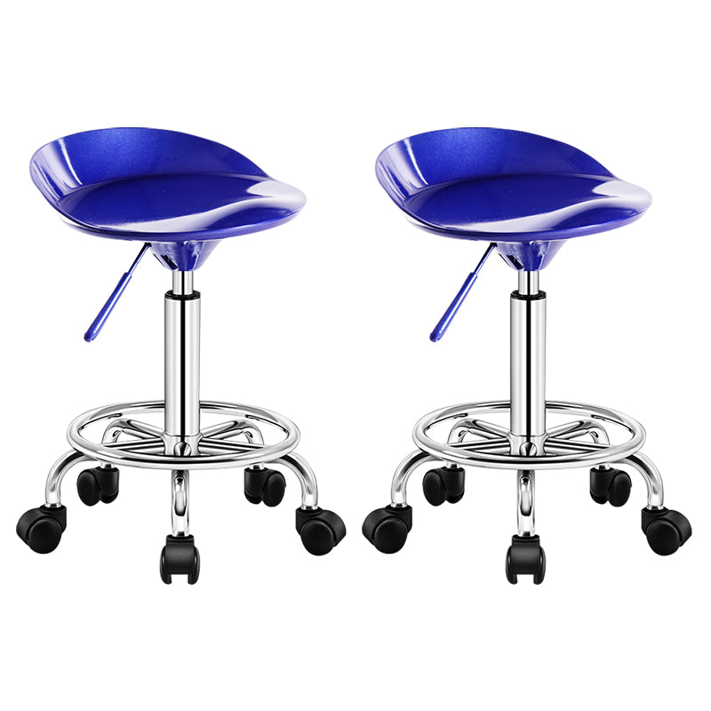 Modern Rotatable Liftable Stool Steel Household Bar Stool with Cushion and Pedal Royal Blue 2 Piece Set Clearhalo 'Bar Furniture' 'Bar Stools' 'bar_stools' 'furn' 'furn_bar_stools' 'furniture_bar_stools' 'Kitchen & Dining Furniture' 'kitchen&dining_furn' 'kitchen' 'kitchen_furn' Furniture' 4528080