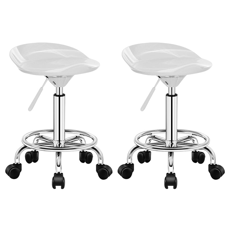 Modern Rotatable Liftable Stool Steel Household Bar Stool with Cushion and Pedal White 2 Piece Set Clearhalo 'Bar Furniture' 'Bar Stools' 'bar_stools' 'furn' 'furn_bar_stools' 'furniture_bar_stools' 'Kitchen & Dining Furniture' 'kitchen&dining_furn' 'kitchen' 'kitchen_furn' Furniture' 4528083