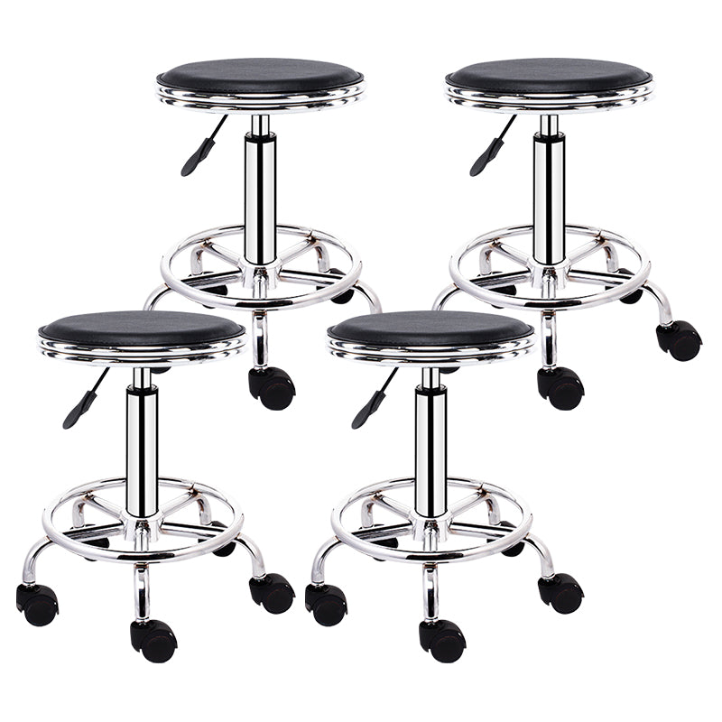 Modern Rotatable Liftable Stool Steel Household Bar Stool with Cushion and Pedal Ink 4 Piece Set Clearhalo 'Bar Furniture' 'Bar Stools' 'bar_stools' 'furn' 'furn_bar_stools' 'furniture_bar_stools' 'Kitchen & Dining Furniture' 'kitchen&dining_furn' 'kitchen' 'kitchen_furn' Furniture' 4528085