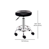 Modern Rotatable Liftable Stool Steel Household Bar Stool with Cushion and Pedal Clearhalo 'Bar Furniture' 'Bar Stools' 'bar_stools' 'furn' 'furn_bar_stools' 'furniture_bar_stools' 'Kitchen & Dining Furniture' 'kitchen&dining_furn' 'kitchen' 'kitchen_furn' Furniture' 4528095