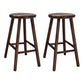 Modern Armless Counter Stool Wood Restaurant Bar Stool with Wooden Seat and Pedal Brown 2 Piece Set Clearhalo 'Bar Furniture' 'Bar Stools' 'bar_stools' 'furn' 'furn_bar_stools' 'furniture_bar_stools' 'Kitchen & Dining Furniture' 'kitchen&dining_furn' 'kitchen' 'kitchen_furn' Furniture' 4528105