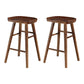 Modern Armless Counter Stool Wood Restaurant Bar Stool with Wooden Seat and Pedal Light Brown 2 Piece Set Clearhalo 'Bar Furniture' 'Bar Stools' 'bar_stools' 'furn' 'furn_bar_stools' 'furniture_bar_stools' 'Kitchen & Dining Furniture' 'kitchen&dining_furn' 'kitchen' 'kitchen_furn' Furniture' 4528107