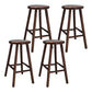 Modern Armless Counter Stool Wood Restaurant Bar Stool with Wooden Seat and Pedal Brown 4 Piece Set Clearhalo 'Bar Furniture' 'Bar Stools' 'bar_stools' 'furn' 'furn_bar_stools' 'furniture_bar_stools' 'Kitchen & Dining Furniture' 'kitchen&dining_furn' 'kitchen' 'kitchen_furn' Furniture' 4528111