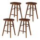 Modern Armless Counter Stool Wood Restaurant Bar Stool with Wooden Seat and Pedal Light Brown 4 Piece Set Clearhalo 'Bar Furniture' 'Bar Stools' 'bar_stools' 'furn' 'furn_bar_stools' 'furniture_bar_stools' 'Kitchen & Dining Furniture' 'kitchen&dining_furn' 'kitchen' 'kitchen_furn' Furniture' 4528114