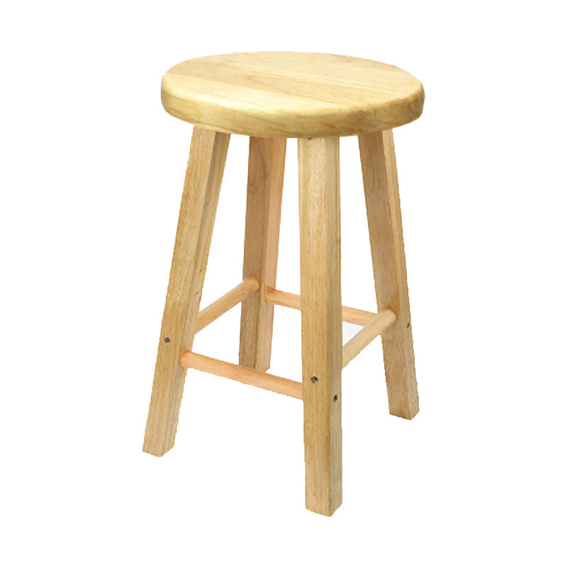 Modern Armless Backless Counter Stool Wood Milk Tea Shop Bar Stool with Wooden Seat 1 Piece Clearhalo 'Bar Furniture' 'Bar Stools' 'bar_stools' 'furn' 'furn_bar_stools' 'furniture_bar_stools' 'Kitchen & Dining Furniture' 'kitchen&dining_furn' 'kitchen' 'kitchen_furn' Furniture' 4528125