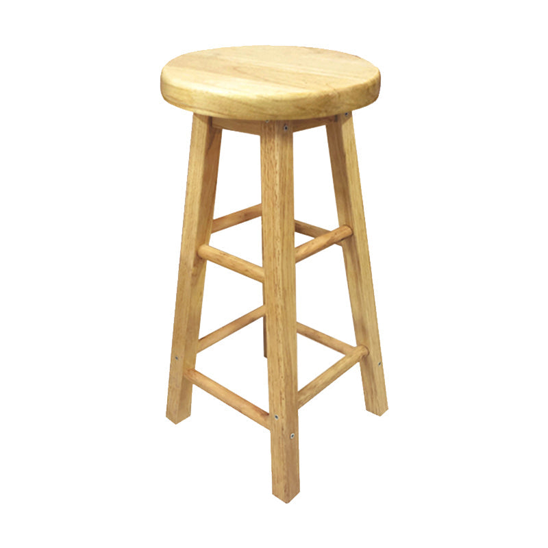Modern Armless Backless Counter Stool Wood Milk Tea Shop Bar Stool with Wooden Seat 1 Piece Counter Stool (24"H) Clearhalo 'Bar Furniture' 'Bar Stools' 'bar_stools' 'furn' 'furn_bar_stools' 'furniture_bar_stools' 'Kitchen & Dining Furniture' 'kitchen&dining_furn' 'kitchen' 'kitchen_furn' Furniture' 4528126