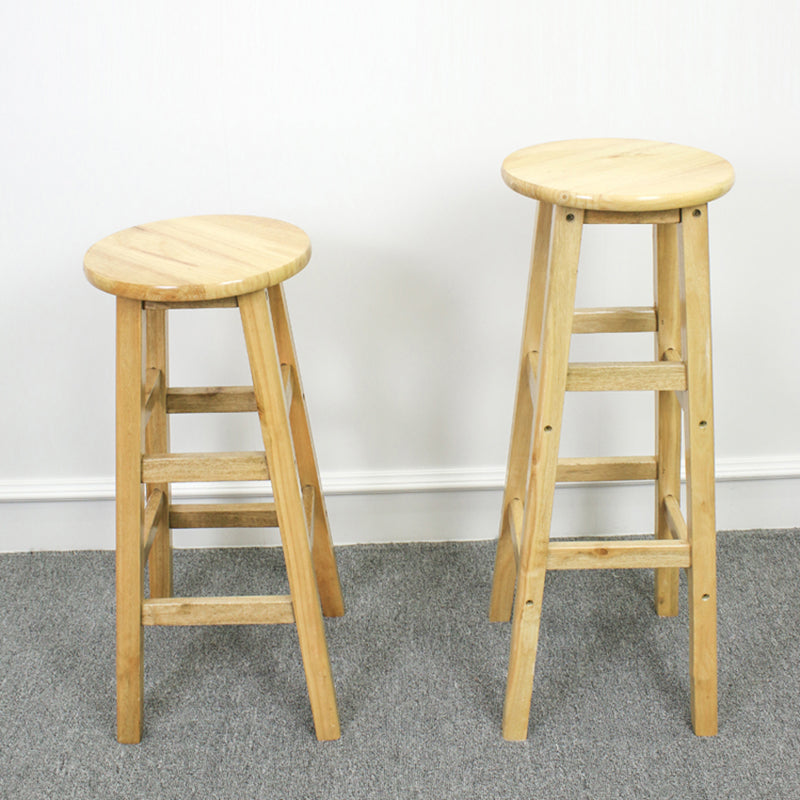 Modern Armless Backless Counter Stool Wood Milk Tea Shop Bar Stool with Wooden Seat Clearhalo 'Bar Furniture' 'Bar Stools' 'bar_stools' 'furn' 'furn_bar_stools' 'furniture_bar_stools' 'Kitchen & Dining Furniture' 'kitchen&dining_furn' 'kitchen' 'kitchen_furn' Furniture' 4528129