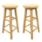 Modern Armless Backless Counter Stool Wood Milk Tea Shop Bar Stool with Wooden Seat 2 Piece Set Clearhalo 'Bar Furniture' 'Bar Stools' 'bar_stools' 'furn' 'furn_bar_stools' 'furniture_bar_stools' 'Kitchen & Dining Furniture' 'kitchen&dining_furn' 'kitchen' 'kitchen_furn' Furniture' 4528130
