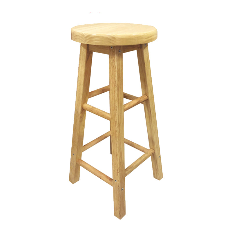 Modern Armless Backless Counter Stool Wood Milk Tea Shop Bar Stool with Wooden Seat 1 Piece Clearhalo 'Bar Furniture' 'Bar Stools' 'bar_stools' 'furn' 'furn_bar_stools' 'furniture_bar_stools' 'Kitchen & Dining Furniture' 'kitchen&dining_furn' 'kitchen' 'kitchen_furn' Furniture' 4528132