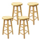 Modern Armless Backless Counter Stool Wood Milk Tea Shop Bar Stool with Wooden Seat 4 Piece Set Counter Stool (24"H) Clearhalo 'Bar Furniture' 'Bar Stools' 'bar_stools' 'furn' 'furn_bar_stools' 'furniture_bar_stools' 'Kitchen & Dining Furniture' 'kitchen&dining_furn' 'kitchen' 'kitchen_furn' Furniture' 4528138