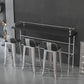 Industrial Black Wood Pub Table with Rectangle Table Top Silver Trestle Table - 42" H 90.6"L x 17.7"W x 41.3"H Without Chairs Clearhalo 'Bar Furniture' 'Bar Tables' 'bar_tables' 'furn' 'furn_bar_tables' 'Furniture' 'furniture_bar_tables' 'Kitchen & Dining Furniture' 4528144