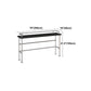 Industrial Black Wood Pub Table with Rectangle Table Top Silver Trestle Table - 42" H Clearhalo 'Bar Furniture' 'Bar Tables' 'bar_tables' 'furn' 'furn_bar_tables' 'Furniture' 'furniture_bar_tables' 'Kitchen & Dining Furniture' 4528155