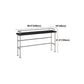 Industrial Black Wood Pub Table with Rectangle Table Top Silver Trestle Table - 42" H Clearhalo 'Bar Furniture' 'Bar Tables' 'bar_tables' 'furn' 'furn_bar_tables' 'Furniture' 'furniture_bar_tables' 'Kitchen & Dining Furniture' 4528156
