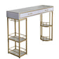 Marble Bar Table with Rectangle Table Top Double Pedestal Table - 41.3" H Clearhalo 'Bar Furniture' 'Bar Tables' 'bar_tables' 'furn' 'furn_bar_tables' 'Furniture' 'furniture_bar_tables' 'Kitchen & Dining Furniture' 4528177