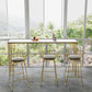 Glam Style White Bar Table in Faux Marble and Metal Bar Table for Restaurant Clearhalo 'Bar Furniture' 'Bar Tables' 'bar_tables' 'furn' 'furn_bar_tables' 'Furniture' 'furniture_bar_tables' 'Kitchen & Dining Furniture' 4528219