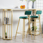 White and Black Glam Style Table in Faux Marble and Metal Coffe Shop Bar Table Clearhalo 'Bar Furniture' 'Bar Tables' 'bar_tables' 'furn' 'furn_bar_tables' 'Furniture' 'furniture_bar_tables' 'Kitchen & Dining Furniture' 4528241