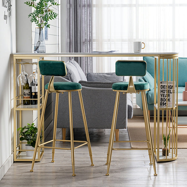 White and Black Glam Style Table in Faux Marble and Metal Coffe Shop Bar Table Clearhalo 'Bar Furniture' 'Bar Tables' 'bar_tables' 'furn' 'furn_bar_tables' 'Furniture' 'furniture_bar_tables' 'Kitchen & Dining Furniture' 4528242