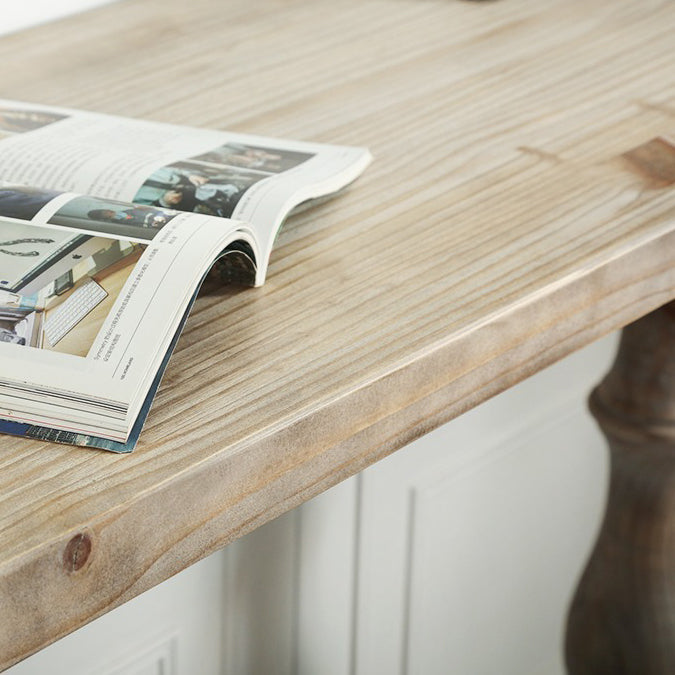 Modern Wood Counter Table with Rectangle Table Top Trestle Table - 41.3" H Clearhalo 'Bar Furniture' 'Bar Tables' 'bar_tables' 'furn' 'furn_bar_tables' 'Furniture' 'furniture_bar_tables' 'Kitchen & Dining Furniture' 4528256