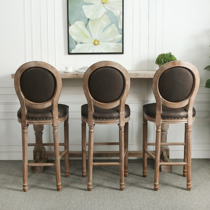 Modern Wood Counter Table with Rectangle Table Top Trestle Table - 41.3" H Clearhalo 'Bar Furniture' 'Bar Tables' 'bar_tables' 'furn' 'furn_bar_tables' 'Furniture' 'furniture_bar_tables' 'Kitchen & Dining Furniture' 4528258