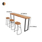 Brown Modern Style Table Pine Wood and Iron Coffee Shop Bar Table, Only Table Clearhalo 'Bar Furniture' 'Bar Tables' 'bar_tables' 'furn' 'furn_bar_tables' 'Furniture' 'furniture_bar_tables' 'Kitchen & Dining Furniture' 4528274