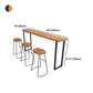 Brown Modern Style Table Pine Wood and Iron Coffee Shop Bar Table, Only Table Clearhalo 'Bar Furniture' 'Bar Tables' 'bar_tables' 'furn' 'furn_bar_tables' 'Furniture' 'furniture_bar_tables' 'Kitchen & Dining Furniture' 4528281