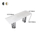 Industrial Marble Bar Table with Rectangle Table Top Double Pedestal Table - 39" H Clearhalo 'Bar Furniture' 'Bar Tables' 'bar_tables' 'furn' 'furn_bar_tables' 'Furniture' 'furniture_bar_tables' 'Kitchen & Dining Furniture' 4528311