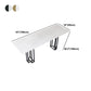 Industrial Marble Bar Table with Rectangle Table Top Double Pedestal Table - 39" H Clearhalo 'Bar Furniture' 'Bar Tables' 'bar_tables' 'furn' 'furn_bar_tables' 'Furniture' 'furniture_bar_tables' 'Kitchen & Dining Furniture' 4528313